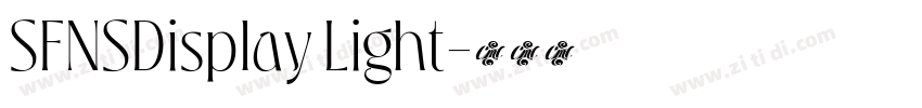 SFNSDisplay Light字体转换 SFNSDisplay Light字体转换
